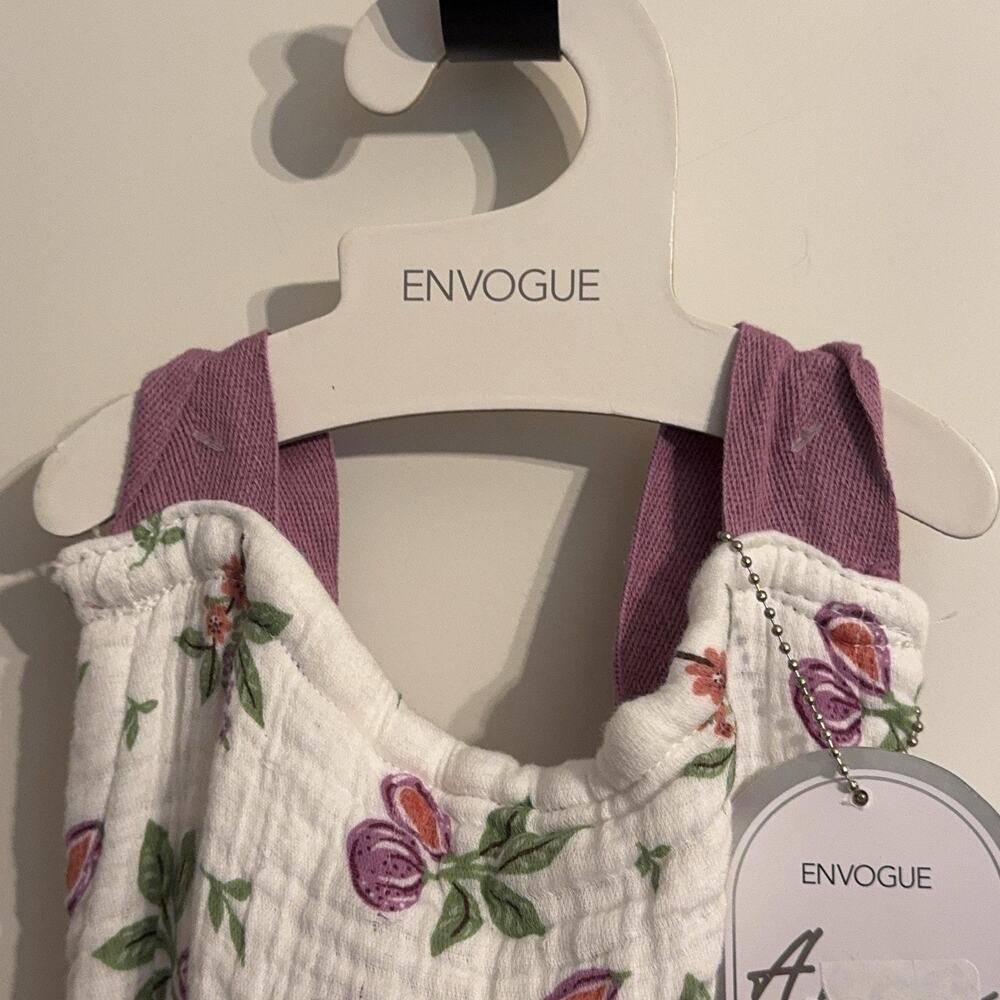 En Vogue Crossback Apron Adult One Size White Fig Fruit Cotton Gauze Kitchen NWT - Picture 3 of 7
